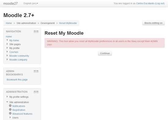Reset My Moodle